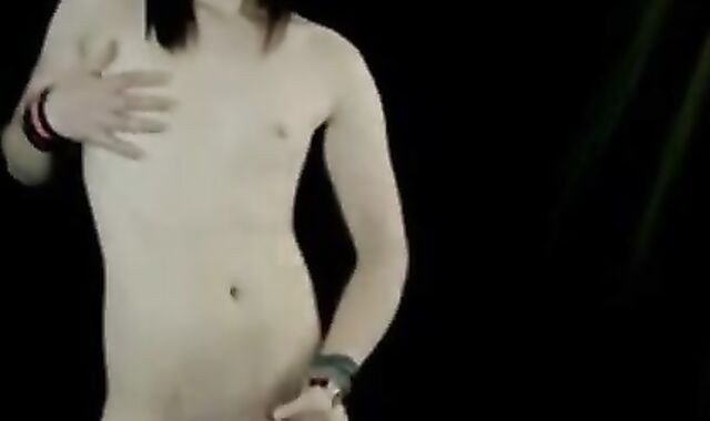 Bound Emo Femboy Crossdresser Cums Hard