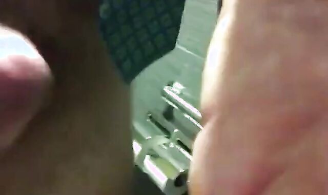 Big-Cock Daddy Strokes at Work