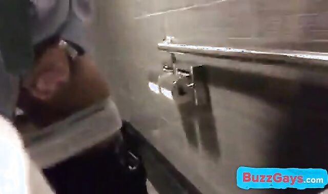 Big-Cock Daddy Strokes at Work