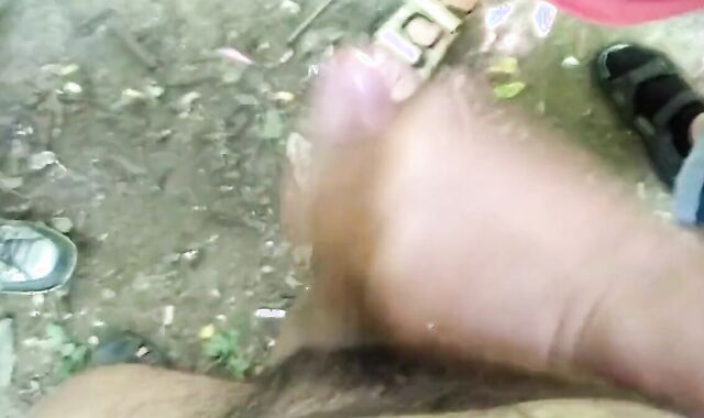 Group Sex in the Park with Three Amateur Men