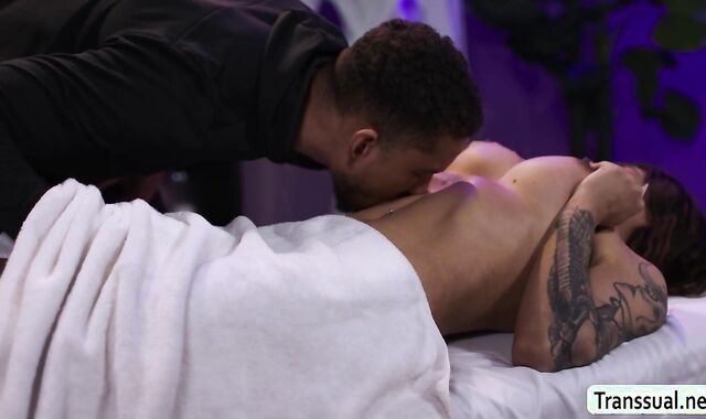 Giving my favorite customer a full body rubdown