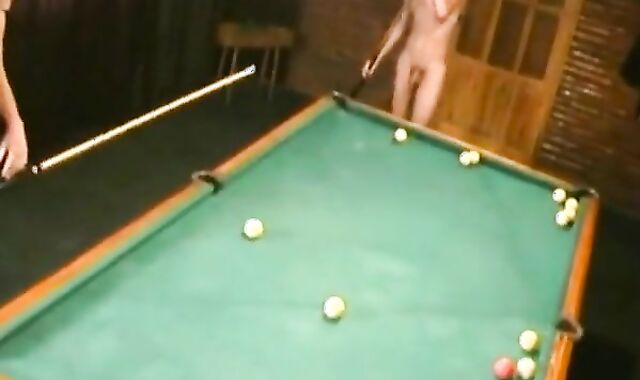 Nude Russian Soldiers Playing Pool
