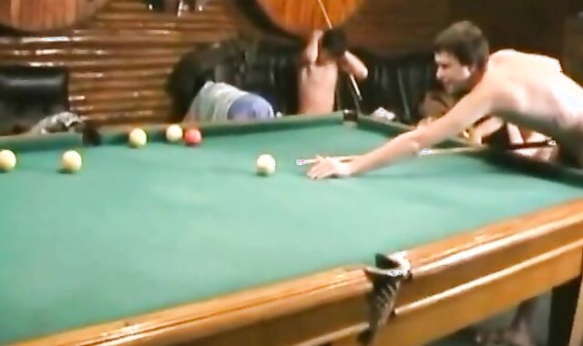 Nude Russian Soldiers Playing Pool