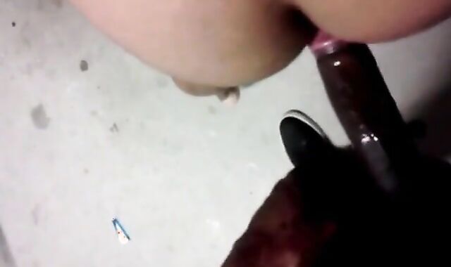 Bareback Staircase Fuck with Big Black Cock