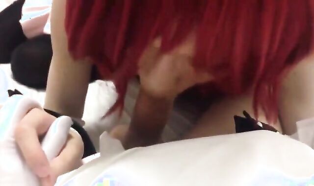 Cosplay Blowjob by Asian Crossdresser