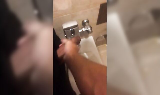 Hardcore Action in the Bathroom with Gaping and Handjobs