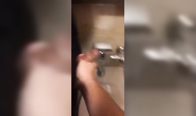 Hardcore Action in the Bathroom with Gaping and Handjobs