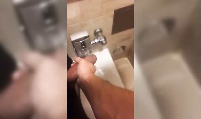 Hardcore Action in the Bathroom with Gaping and Handjobs