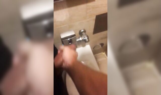 Hardcore Action in the Bathroom with Gaping and Handjobs