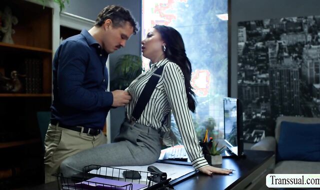 My horny boss wants me to fuck her wet asshole