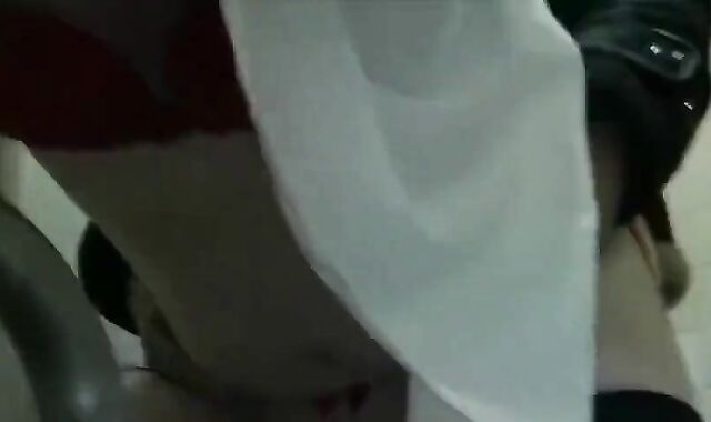 Asian Crossdresser Amateur Gets It in a Public Restroom 2