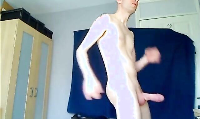 Fat Pumped Cock of an Amateur Man Playing with a Sex Toy