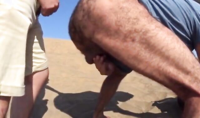 Bareback Outdoor Fun with a Stranger on a Dune 2