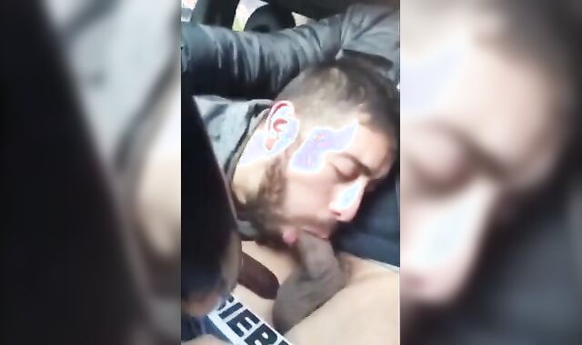 Driving Blow Job - Big Cock Surprise on the Road!