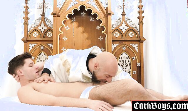 Altar boy impaled by priest's HUGE dick!