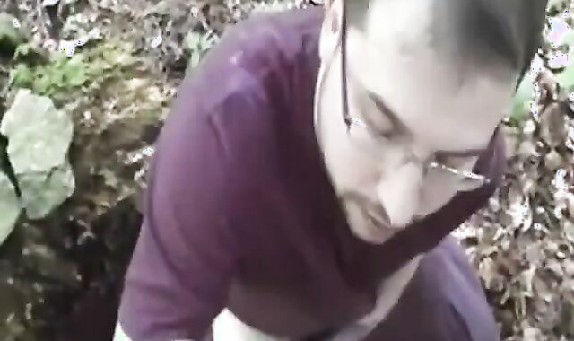 Bear Cub Blows a Load in His Mouth and Swallows 3