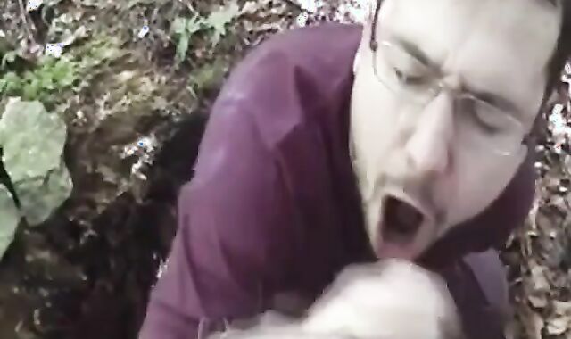 Bear Cub Blows a Load in His Mouth and Swallows 3