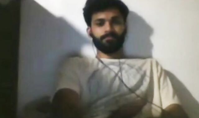 Big-Cock Indian Guy Jerks Off on Webcam