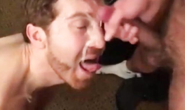 Twink's Facial Fun with Big-Cock Buddies