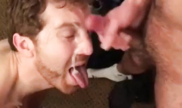 Twink's Facial Fun with Big-Cock Buddies