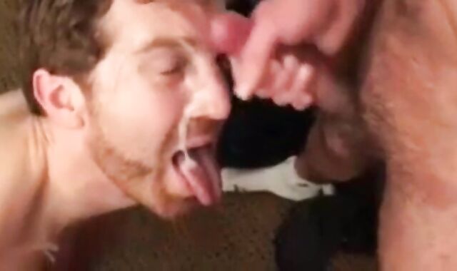 Twink's Facial Fun with Big-Cock Buddies