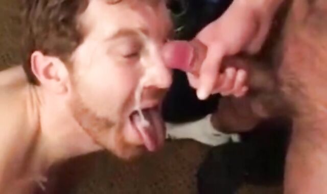 Twink's Facial Fun with Big-Cock Buddies