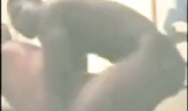 Black Amateur Gives a Blowjob to a Frenchman