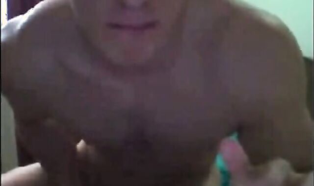 Big-Cock Guy Masturbates and Eats His Own Sperm