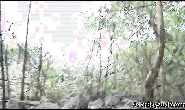 Lean Asian Boy Outdoor Workingout