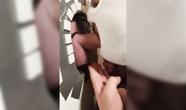 Glory Hole Amateur Takes on a Big Cock 3