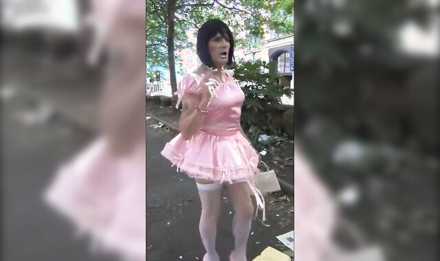 Sissy Crossdresser's Public Walk of Shame