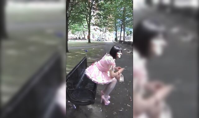 Sissy Crossdresser's Public Walk of Shame