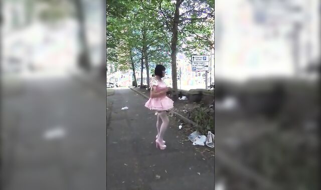 Sissy Crossdresser's Public Walk of Shame
