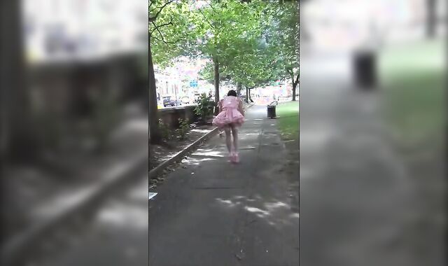 Sissy Crossdresser's Public Walk of Shame