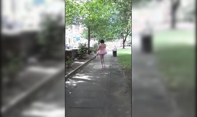 Sissy Crossdresser's Public Walk of Shame