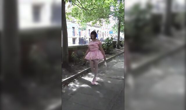 Sissy Crossdresser's Public Walk of Shame