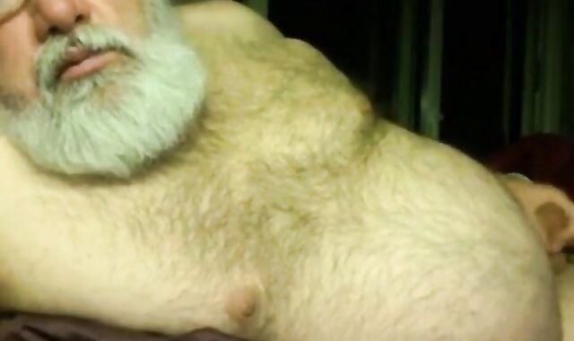 Silver Fox Jacks Off