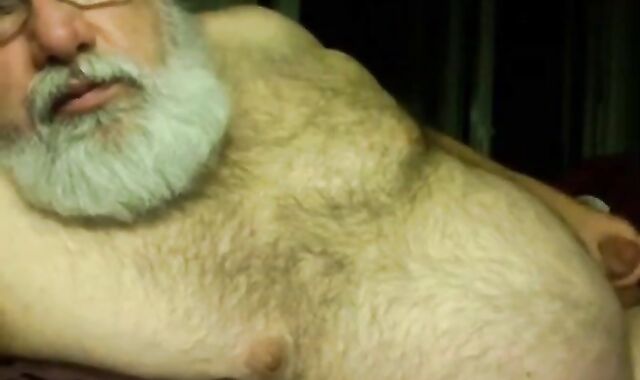 Silver Fox Jacks Off