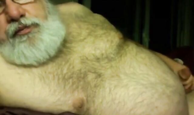 Silver Fox Jacks Off