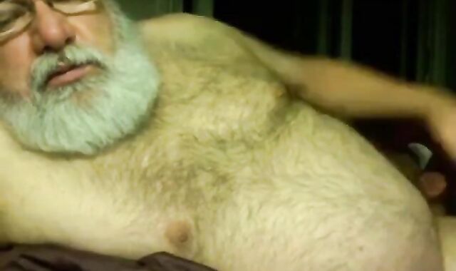 Silver Fox Jacks Off