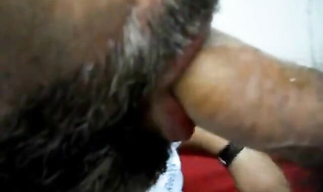 Mature Gay Bear Gives Blowjob