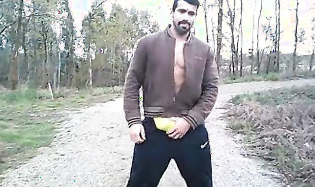 Portuguese Bear Strips and Shows His Big Cock 2