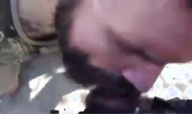 Bearded Daddy Gives Facial in the Woods 2