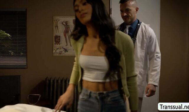 Fucking my horny TS patient late at night