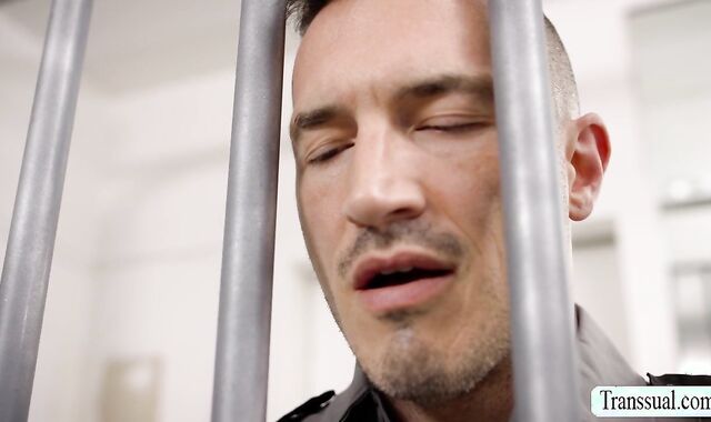 Jail warden fuck this two horny inmates