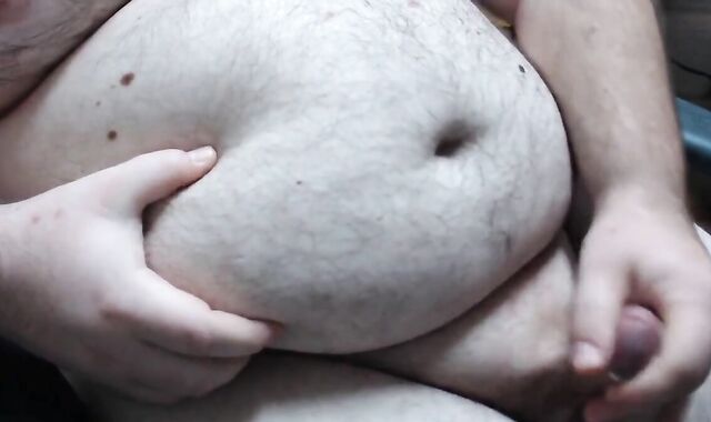 Chubby Bear Masturbating on Webcam