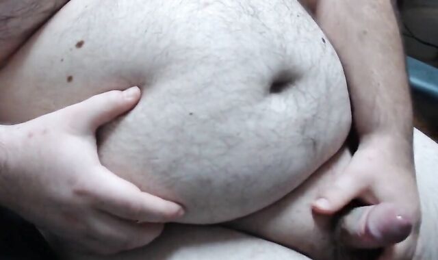 Chubby Bear Masturbating on Webcam