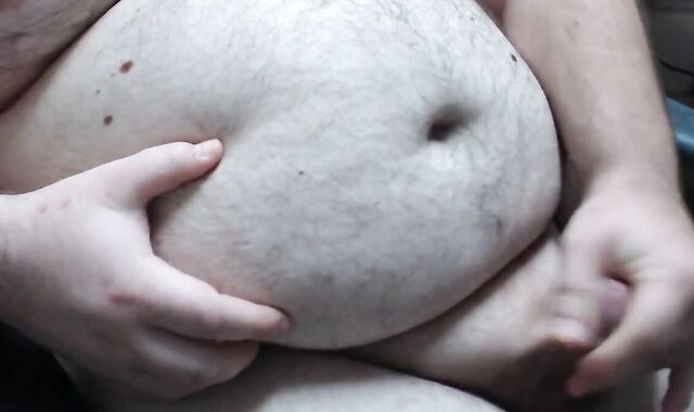 Chubby Bear Masturbating on Webcam