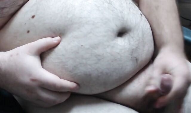 Chubby Bear Masturbating on Webcam