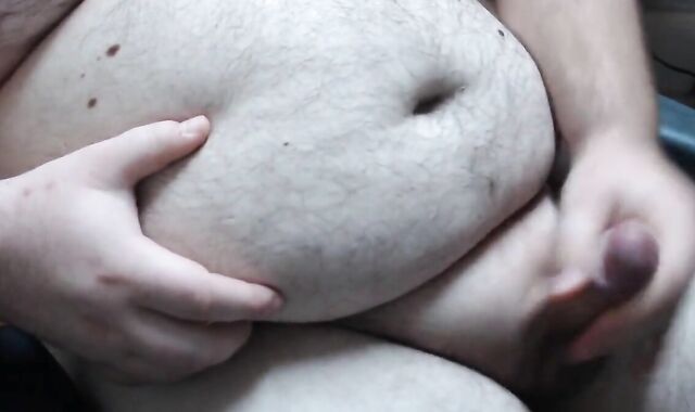 Chubby Bear Masturbating on Webcam